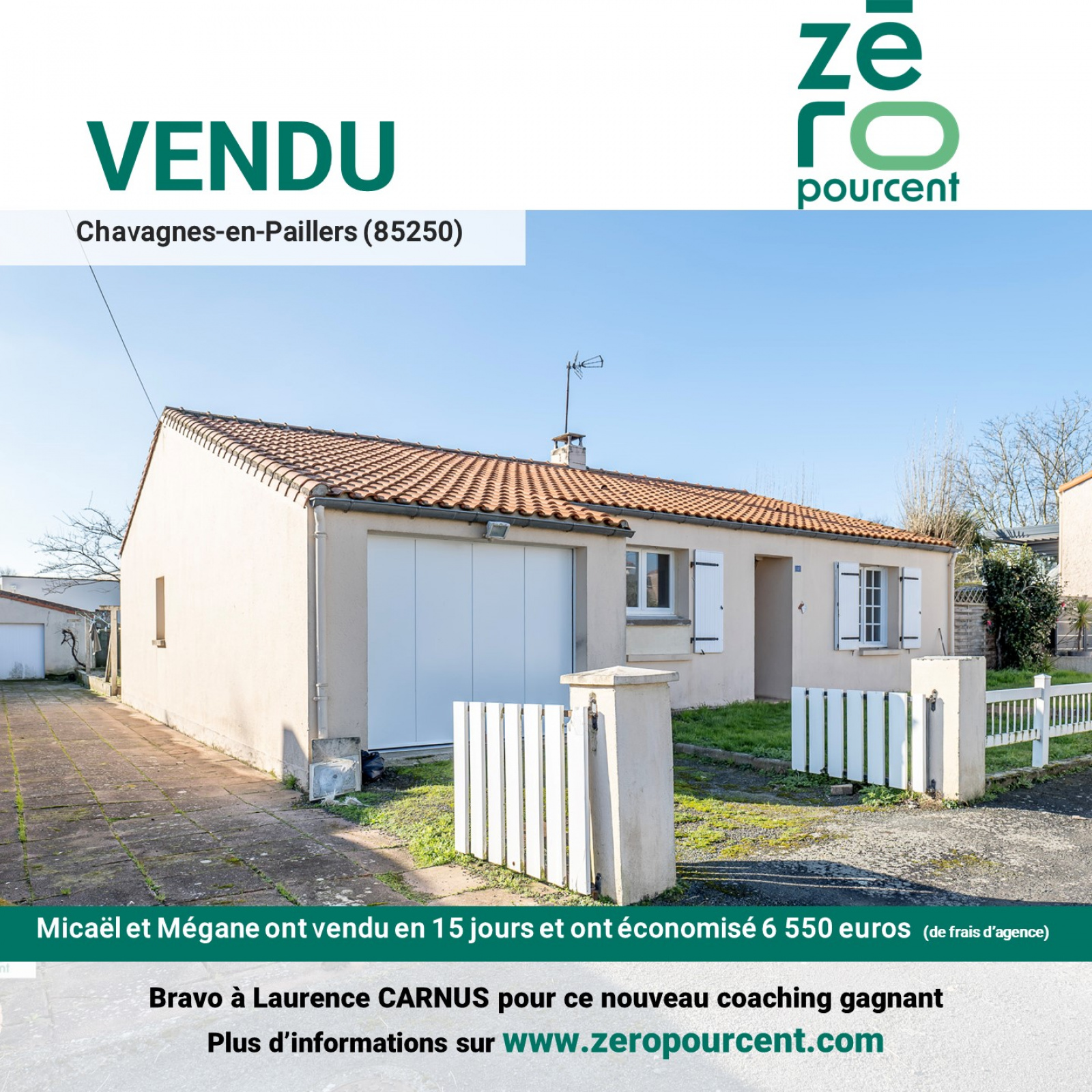 Vente Maison Chavagnes-en-Paillers 3 Pièces 86.87m² € | Zero Pourcent